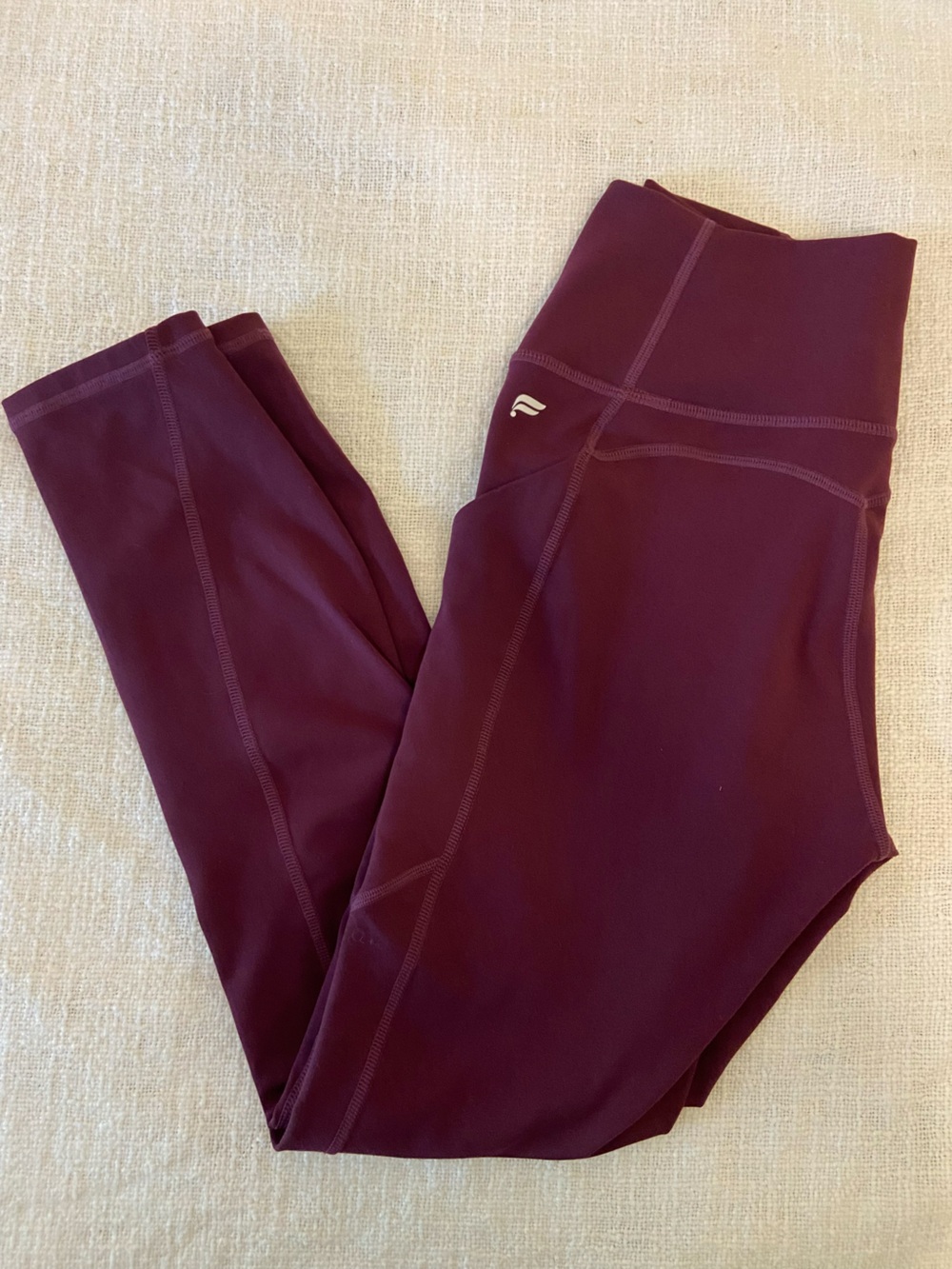 Fabletics Oasis PureLuxe 7/8 High-Waisted Leggings Maroon Women’s Small